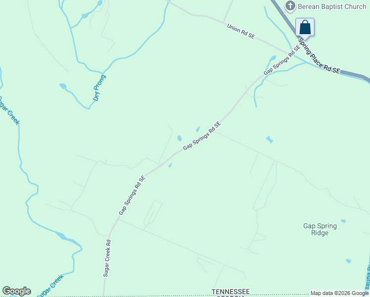 map of restaurants, bars, coffee shops, grocery stores, and more near 500 Gap Springs Road Southeast in Old Fort