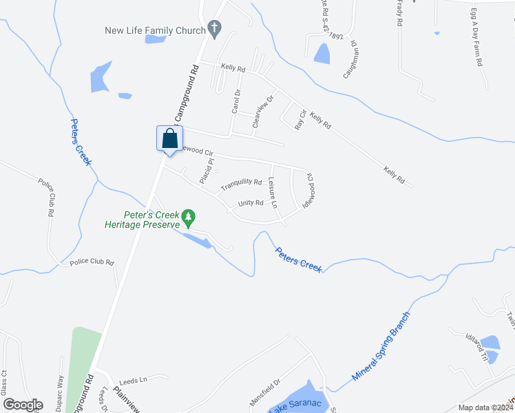 map of restaurants, bars, coffee shops, grocery stores, and more near 118 Unity Road in Spartanburg