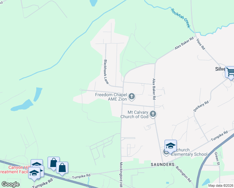 map of restaurants, bars, coffee shops, grocery stores, and more near 1541 Mcbryde Lake Road in Raeford