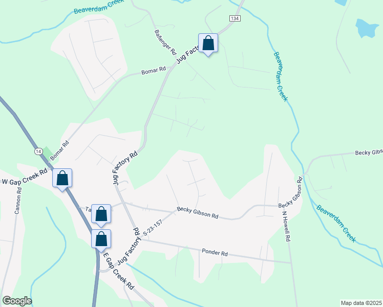 map of restaurants, bars, coffee shops, grocery stores, and more near 601 Jaguar Lane in Greer