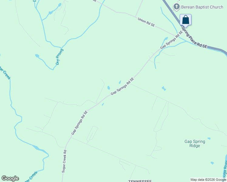 map of restaurants, bars, coffee shops, grocery stores, and more near 500 Gap Springs Road Southeast in Old Fort