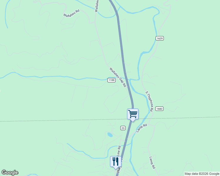 map of restaurants, bars, coffee shops, grocery stores, and more near 459 Ideal Acres Road in Otto