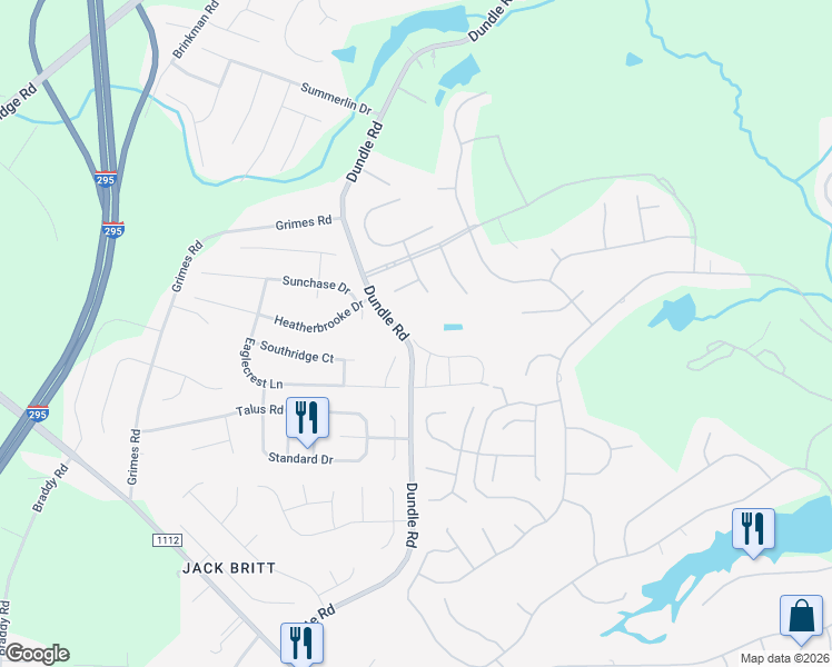 map of restaurants, bars, coffee shops, grocery stores, and more near 3382 Scotscraig Road in Fayetteville