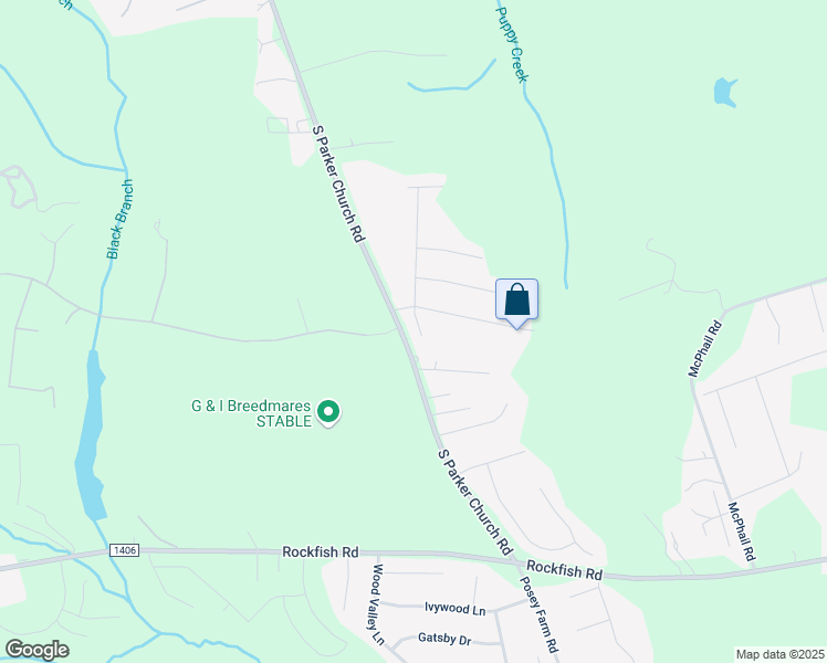 map of restaurants, bars, coffee shops, grocery stores, and more near 197 Heartwood Drive in Raeford