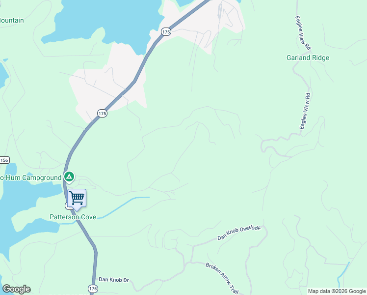 map of restaurants, bars, coffee shops, grocery stores, and more near 743 Hunter Road in Hayesville