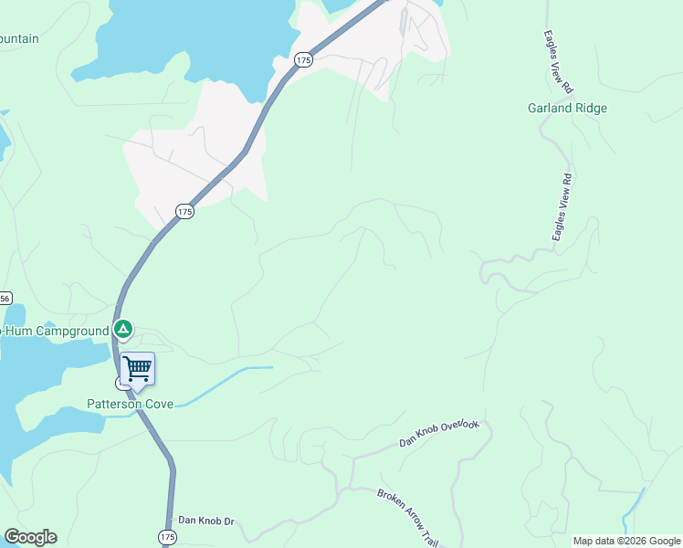 map of restaurants, bars, coffee shops, grocery stores, and more near 743 Hunter Road in Hayesville