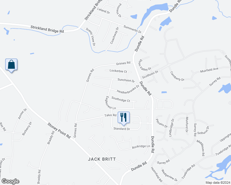 map of restaurants, bars, coffee shops, grocery stores, and more near 3645 Heatherbrooke Drive in Fayetteville