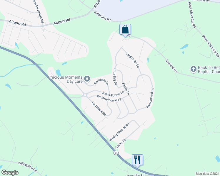 map of restaurants, bars, coffee shops, grocery stores, and more near 435 Annaberg Lane in Monroe