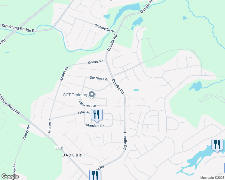 map of restaurants, bars, coffee shops, grocery stores, and more near 3500 Sunchase Court in Fayetteville