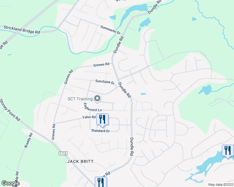 map of restaurants, bars, coffee shops, grocery stores, and more near 3501 Sunchase Court in Fayetteville