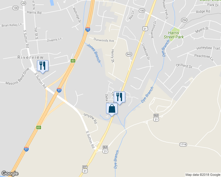 map of restaurants, bars, coffee shops, grocery stores, and more near 909 Little Creek Drive in Fort Mill