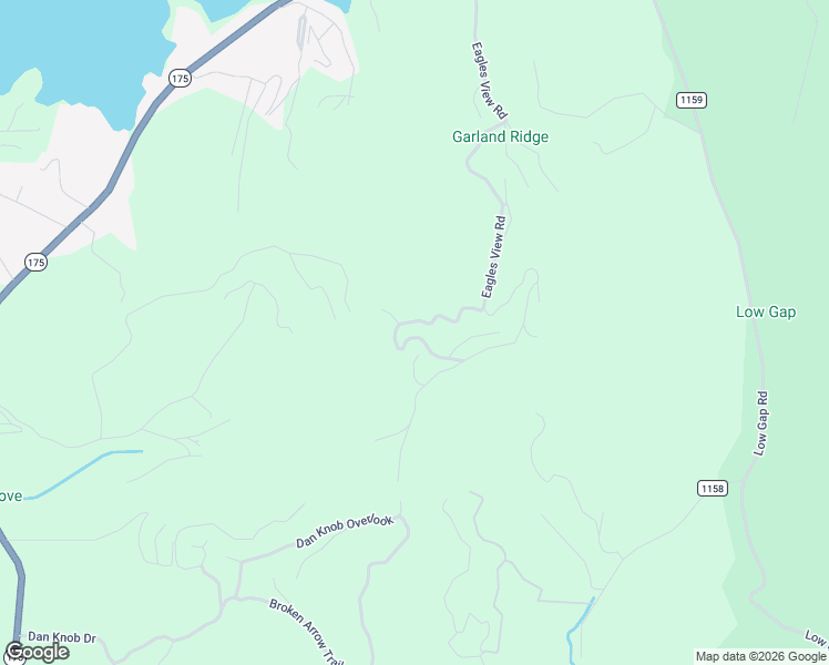 map of restaurants, bars, coffee shops, grocery stores, and more near 184 Eagles View Circle in Hayesville