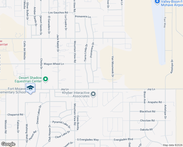 map of restaurants, bars, coffee shops, grocery stores, and more near 5487 Primavera Dr in Fort Mohave