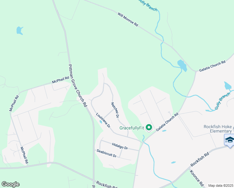 map of restaurants, bars, coffee shops, grocery stores, and more near 470 Natchez Drive in Raeford