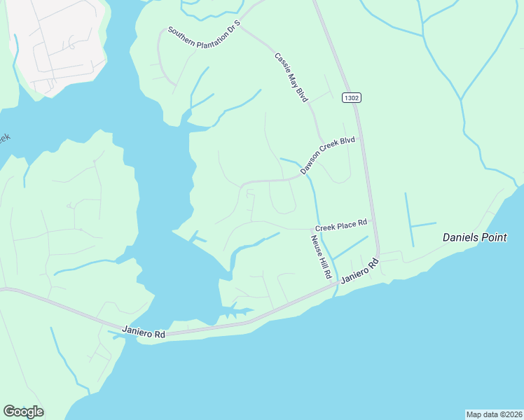 map of restaurants, bars, coffee shops, grocery stores, and more near 195 Corolla Loop Road in Oriental