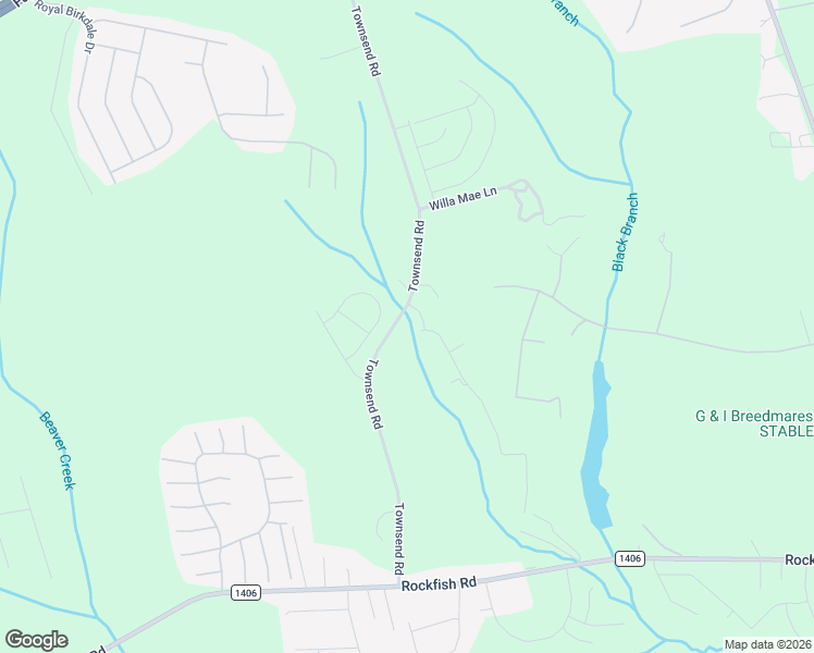 map of restaurants, bars, coffee shops, grocery stores, and more near 512 Townsend Road in Raeford