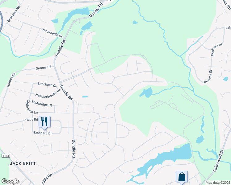 map of restaurants, bars, coffee shops, grocery stores, and more near 3419 Camberly Drive in Fayetteville