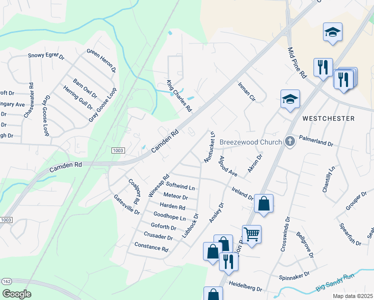 map of restaurants, bars, coffee shops, grocery stores, and more near 3200 Winesap Road in Hope Mills