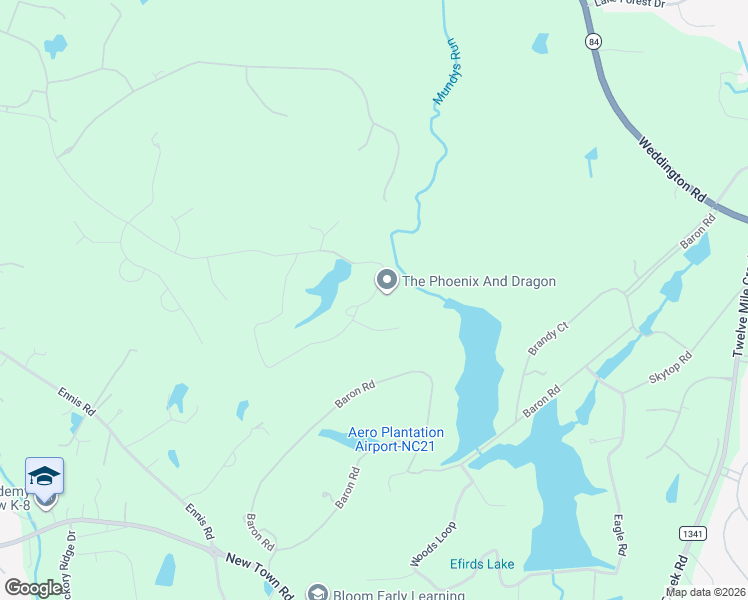 map of restaurants, bars, coffee shops, grocery stores, and more near 623 Lochaven Road in Waxhaw