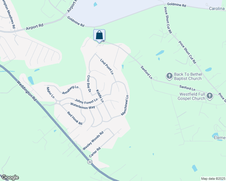 map of restaurants, bars, coffee shops, grocery stores, and more near 4606 Manchineel Lane in Monroe