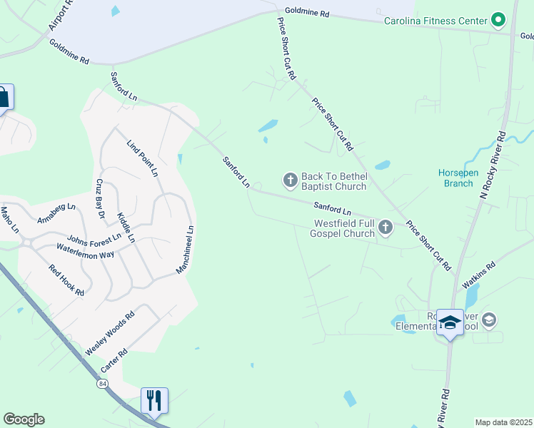 map of restaurants, bars, coffee shops, grocery stores, and more near 3612 Wolfe Road in Monroe