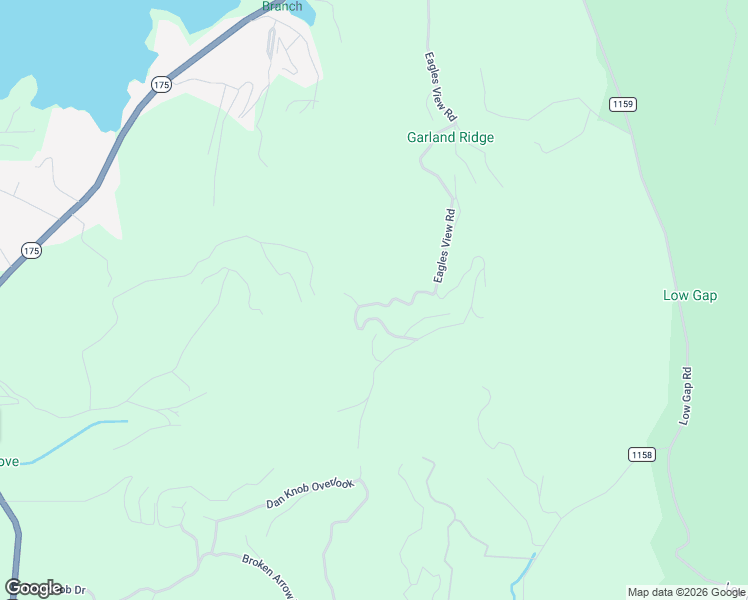 map of restaurants, bars, coffee shops, grocery stores, and more near 184 Eagles View Circle in Hayesville