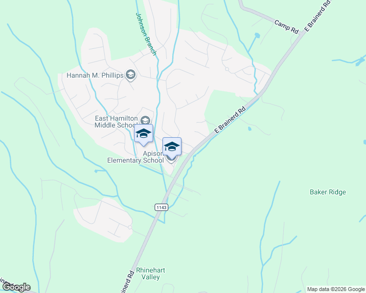 map of restaurants, bars, coffee shops, grocery stores, and more near 3105 Stepping Rock Drive in Apison