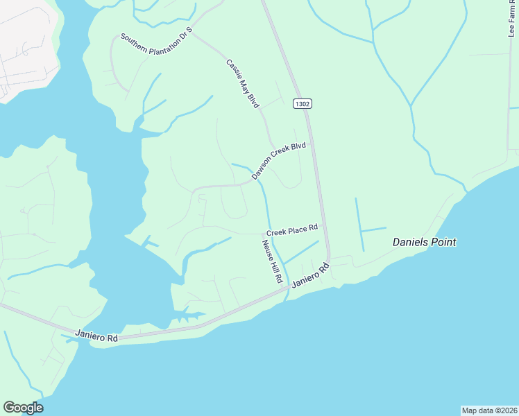 map of restaurants, bars, coffee shops, grocery stores, and more near 103 Corrolla Loop Road in Oriental