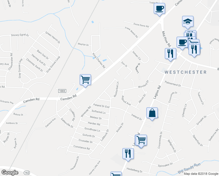 map of restaurants, bars, coffee shops, grocery stores, and more near 3133 Winesap Road in Hope Mills