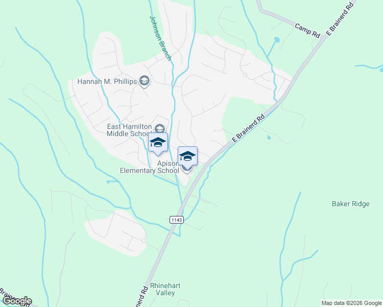 map of restaurants, bars, coffee shops, grocery stores, and more near 3105 Stepping Rock Drive in Apison