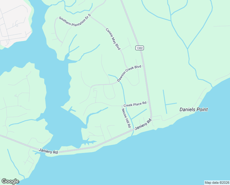 map of restaurants, bars, coffee shops, grocery stores, and more near 127 Corrolla Loop Road in Oriental