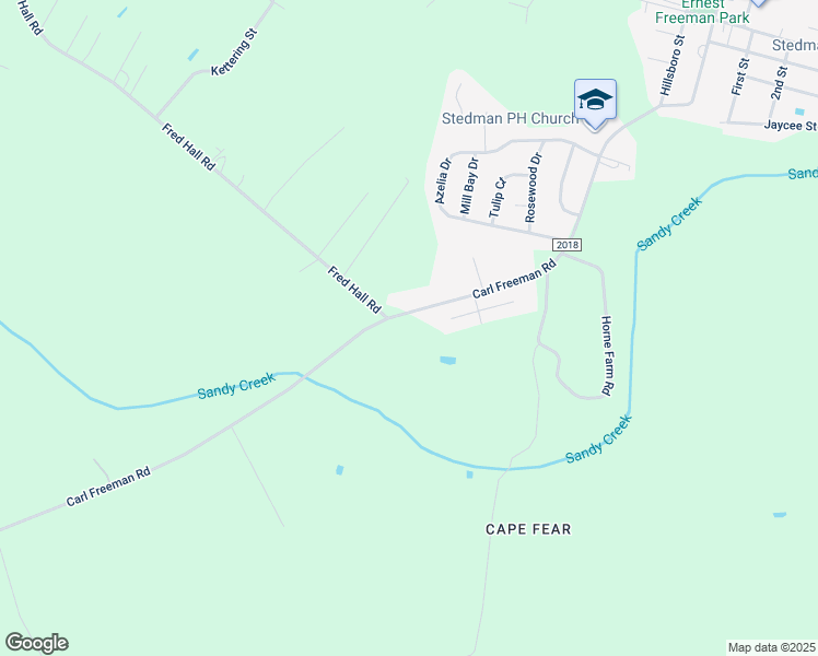 map of restaurants, bars, coffee shops, grocery stores, and more near 823 Carl Freeman Road in Stedman