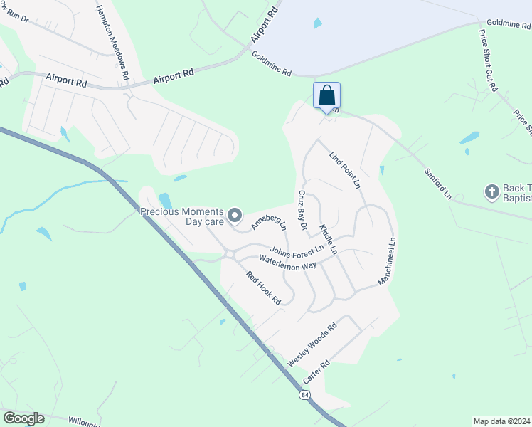 map of restaurants, bars, coffee shops, grocery stores, and more near 413 Annaberg Lane in Monroe