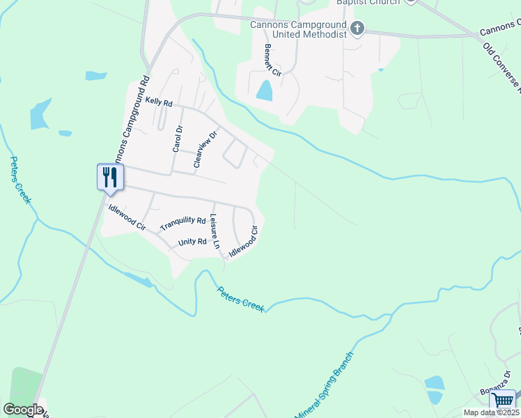 map of restaurants, bars, coffee shops, grocery stores, and more near 237 Idlewood Circle in Spartanburg