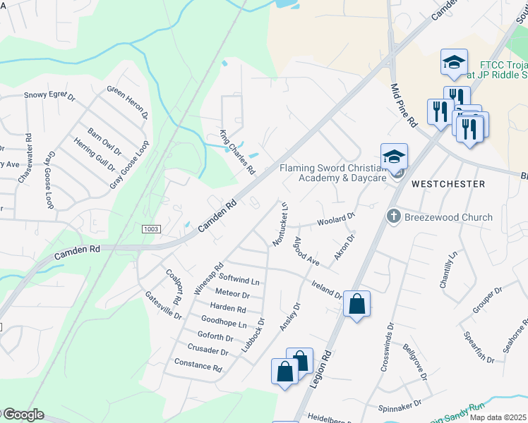map of restaurants, bars, coffee shops, grocery stores, and more near 3124 Winesap Road in Hope Mills