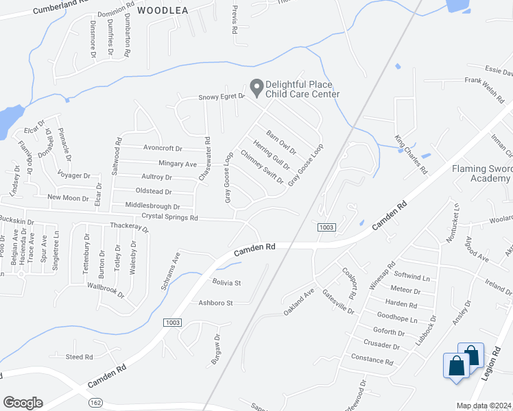 map of restaurants, bars, coffee shops, grocery stores, and more near 2341 Gray Goose Loop in Fayetteville
