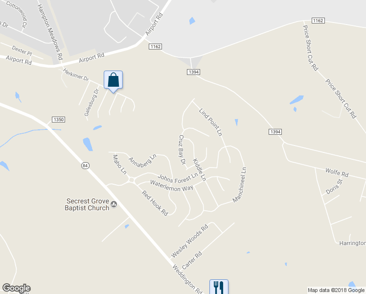 map of restaurants, bars, coffee shops, grocery stores, and more near 4922 Cruz Bay Drive in Monroe