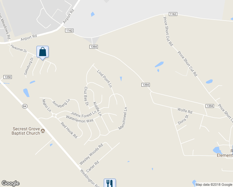 map of restaurants, bars, coffee shops, grocery stores, and more near 4708 Manchineel Lane in Monroe