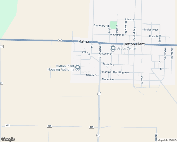map of restaurants, bars, coffee shops, grocery stores, and more near 588 Conley Drive in Cotton Plant