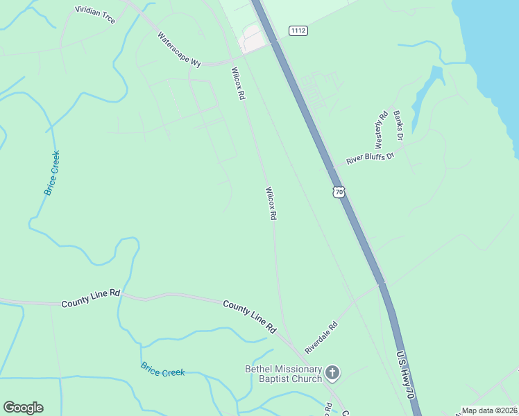 map of restaurants, bars, coffee shops, grocery stores, and more near 5025 Wilcox Road in New Bern