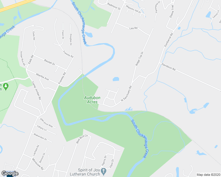 map of restaurants, bars, coffee shops, grocery stores, and more near 1007 Woodfinch Trail in Chattanooga