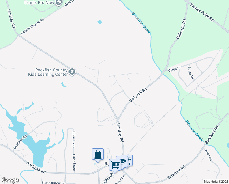 map of restaurants, bars, coffee shops, grocery stores, and more near 107 Deer Lodge Court in Raeford