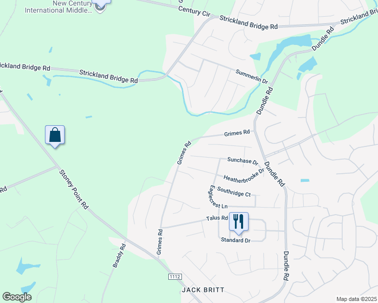 map of restaurants, bars, coffee shops, grocery stores, and more near 3828 Sunchase Drive in Fayetteville