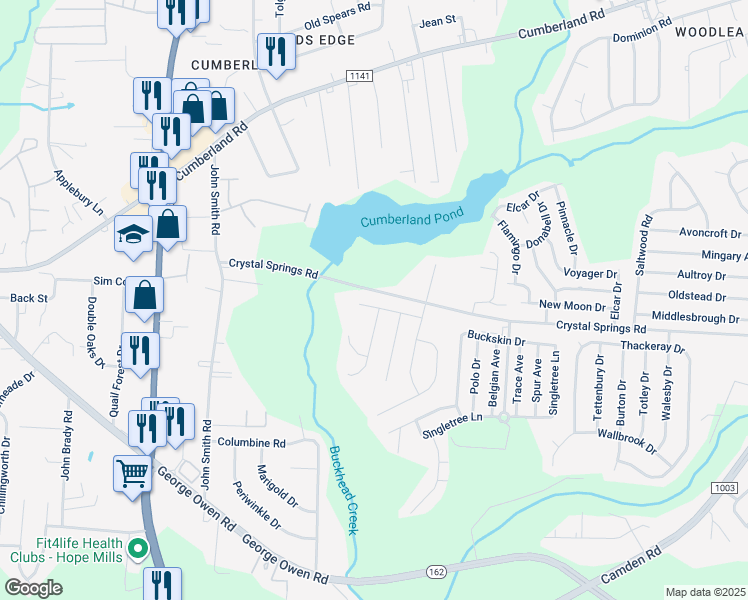 map of restaurants, bars, coffee shops, grocery stores, and more near 2040 Ivey Commons Road in Fayetteville