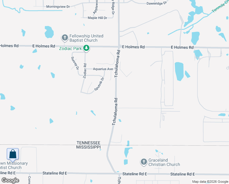 map of restaurants, bars, coffee shops, grocery stores, and more near 5501 Tchulahoma Road in Memphis