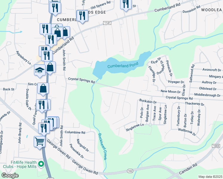 map of restaurants, bars, coffee shops, grocery stores, and more near 2040 Ivey Commons Road in Fayetteville