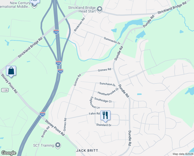 map of restaurants, bars, coffee shops, grocery stores, and more near 3735 Lockerbie Ct in Fayetteville
