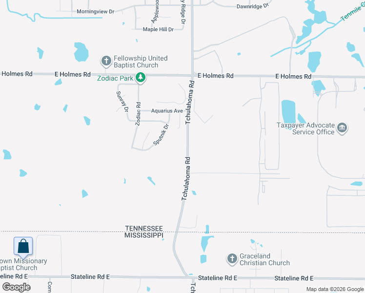 map of restaurants, bars, coffee shops, grocery stores, and more near 5501 Tchulahoma Road in Memphis