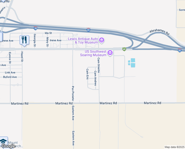 map of restaurants, bars, coffee shops, grocery stores, and more near 808 Camino Sol Y Paz in Moriarty