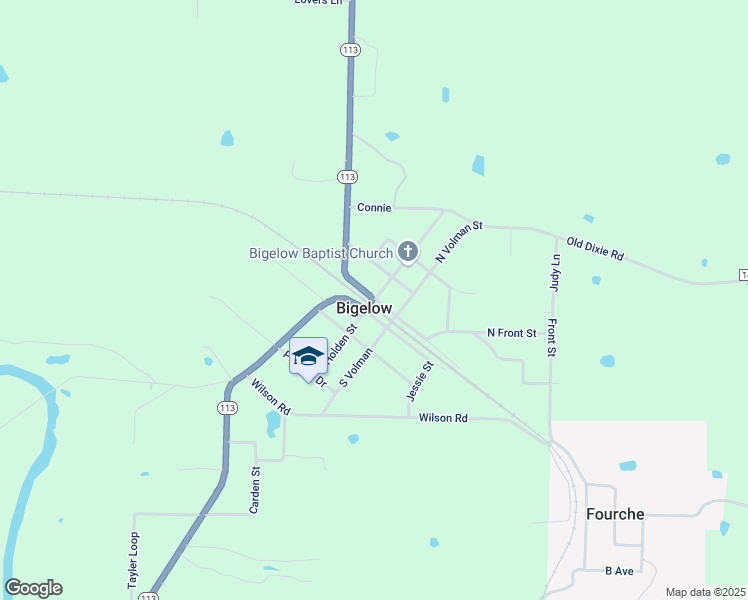 map of restaurants, bars, coffee shops, grocery stores, and more near in Bigelow